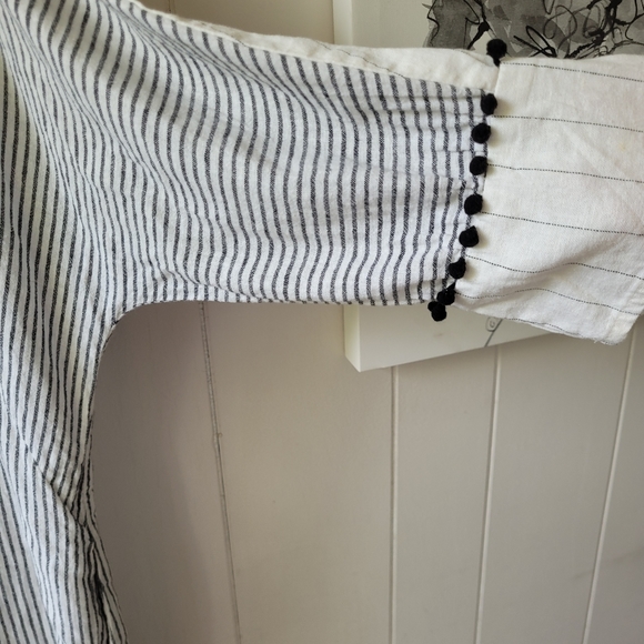 Zara Basic Tunic Top Linen Blend Size Small - Picture 3 of 11